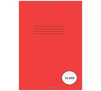 16 Mm Square Exercise Book A4 100 Pages: Squared Quad Ruled Grid Paper Notebook For Mathematics, Science, Graph, Writing Pad,Ideal For Science Students,90gsm Paper Red