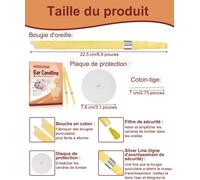 16 Natural Ear Candles With Organic Natural Ear Candles Clean Earwax With 8 Protective Discs,20 Cotton Sticks