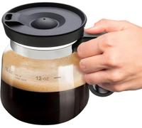 16 Oz Glass Coffee Mug - Coffee Pot Style, 16oz Glass Coffees Mug in Coffees Pot Shape, Heatproof Large Capacity For Coffees, Teas, Chocolate (1pcs)