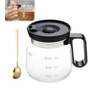 16 Oz Glass Coffee Mug - Coffee Pot Style, Clear Glass Coffees Pot Mugs with Sip Lid and Comfortable Handle, Heatproof Large Capacity, Gifts for Family, Friends, Birthdays (1pcs)