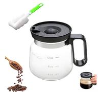 16 Oz Glass Coffee Mug - Coffee Pot Style, Mini Coffee ot Mug, 16 OZ Glass Mug in Shape, Large Capacity Novelty Cup, for Hot Cold Drinks Latte Cappuccino Home Office Kitchen (1 pcs)