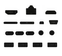 16 Pack | Bouchons Anti-Poussière pour Ordinateur Portable | Cache-Poussière pour USB-C, USB, Carte SD, HDMI, RJ45, Mini HDMI, VGA, Mini DP, Aux 3,5mm | Non Compatible avec MacBook