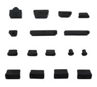 16 Pack | Bouchons Anti-Poussière pour Ordinateur Portable | Cache-Poussière pour USB Type C, USB, Carte SD, HDMI, RJ45, Mini HDMI, VGA, Mini DP, Aux 3,5mm | Non Compatible avec MacBook