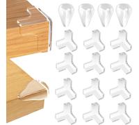 16 Pack Kids Corner Guards Rubber Corner Protectors Clear Corner Protectors Rubber Corner Protectors For Safe Kids Homes Suitable For Table,Chairs And Furniture