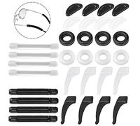 16 Paires de Kit de Lunettes Antidérapantes Retenue de Lunettes Support de Lunettes en Silicone Crochet D'Oreille pour Lunettes Confortable Coussinets de Nez Antidérapants pour Lunettes de Lecture