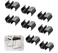 16 Patins pour Chaises à Bascule, Patins en Feutre pour Meubles 25mm Noirs avec Système de Pince, Protections pour Pieds de Chaise Contre Les Rayures et Le Bruit