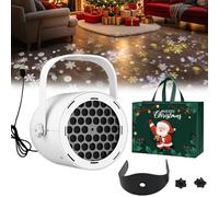 16-Pattern USB Christmas Projector Light, Christmas Projector Lights 16 Patterns, Waterproof Xmas Projection Light, for Bedroom Night Kids Room Ceiling and Exterior House (White,Snowflake)