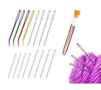 16 Pcs Big Eye Blunt Needles, Curved Darning Needles, Big Eye Sewing Needles for Crochet Projects, Yarn Knitting Needles Stainless Steel Sewing Needles (aiguilles à coudre en acier inoxydable)