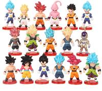 16 pcs Dragon Ball Super Saiyan God Action Figure Son Goku Gohan Vegeta Vegetto Frieza Zamasu Ultra Instinct Modèle Cadeau Jouet