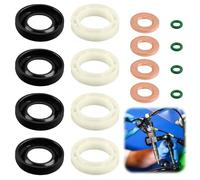 16 Pcs Kit de Joint Injecteur 1.6 HDI, Rondelle D'étanchéité D'injecteur Diesel Remplacement Compatible avec Citroen, Peugeot Accessoires Universels d'Huile D'injecteur(1314368, 1982A0) (Vert)