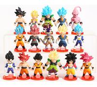 16 pcs/lot Dragon Ball Super Saiyan God Action Figure Son Goku Gohan Vegeta Vegetto Frieza Zamasu Ultra Instinct Model Toys Gifts