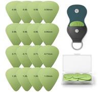 16 Pcs Médiator Guitare en Nylon Dépoli, Antidérapant Set de Médiators avec 4 Épaisseurs (0.58-1.2mm) pour Guitare Électrique, Acoustique, Basse, Ukulélé - Étui de Rangement Inclus