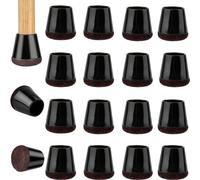 16 Pcs Protection Pied de Chaise Silicone Noir, Protege Pied de Chaise avec Tampon Feutré, Patins pour Chaises, Sans Bruit, Tampon Chaise pour Sols en Bois Dur et Carrelage(15-21mm) (violet, standard)