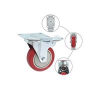 Roulettes Pivotantes avec Double Freins Roues Chariot Transport 4 pcs vidaXL