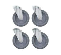 vidaXL 16 pcs Roulettes pivotantes à trou de boulon 125 mm