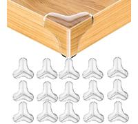16 PCS T Coin de Table Protection Bebe Protection Coin de Table bébé Clair Silice Protege Coin de Table Bebe Protection Angle de Table avec Une Super Colle améliorée pour Tables et Coins de Meubles