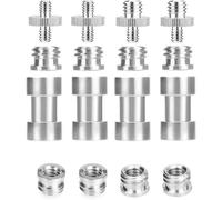 16 Pcs Vis Adaptateur/Convertisseurs 1/4 Et 3/8 Filetées Screw Adapter En Métal Pour Parapluie De Réflexion,Lampe De Studio,Support De Flash,Trépied,Monopode,Etc[Z1866]