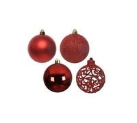 16 Petites boules de noël rouges 6 cm - Rouge