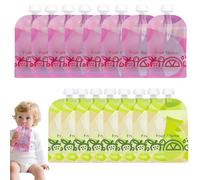 16 Pièce Gourde Compote Reutilisable 160ml Gourde Compote Réutilisable, Étanche Anti-éclaboussures,Baby Food Pouches, For Toddlers And Children, Juice, Smoothies