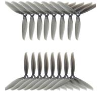 16 pièces 7x4 3 hélices PC compatibles avec Drone de Course FPV quadrirotor RC Racer Accessoires de Bricolage 7040(Transparent Black)