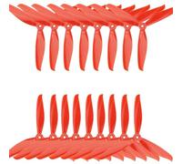 16 pièces 7x4 3 hélices PC compatibles avec Drone de Course FPV quadrirotor RC Racer Accessoires de Bricolage 7040(Red)