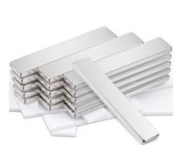 16 pièces aimants en néodyme extra forts grands, aimants rectangulaires 50x10x3mm aimants puissants pour réfrigérateur, aimants adhésifs auto-adhésifs forts