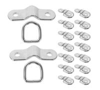 16 Pièces Anneaux Remorque 1/4 Pouce en Fer, Argenté, Fixation | Montage Simple, Intégration des Sangles, Sécurité du Chargement Renforcée, Compatibilité