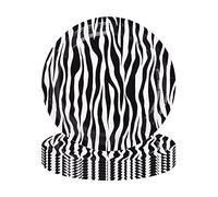 16 Pièces Assiettes En Papier Imprimé Zèbre 7 Pouces, Assiettes En Papier Pour Fête D'Animaux De La Jungle, Vaisselle De Fête à Thème De La Jungle Pour Enfants, Fournitures De·Fête D'Anniversaire