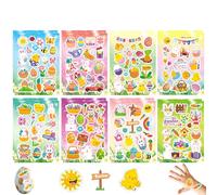 16 Pièces Autocollants de Pâques Kit, Décorations de Pâques pour Enfants, Pâques Stickers Amusants, Gommettes Paques pour Remplir Les Sacs de Fête, Scrapbooking, Artisanat, Cartes, Cadeaux