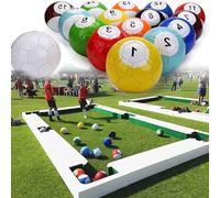 16 Pièces Ballon de Football Snook, Billard Snook Soccer, Ballon de Snooker Résistant à l'usure Football Géant Snookball, Jeu de Rue Sport Adulte Jeu de Plein Air Divertissement, 15cm