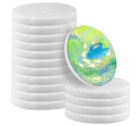 16 Pièces Blanches à Peindre Grandes Pierres Lisses, 50 x 4 mm Pierres Blanches à Peindre, Galets Ronds pour Enfants, Grands Galets De Peinture Lisses, pour Arts, Peinture, Décoration De Jardin