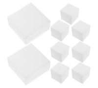 16 Pièces Bloc de Mousse Carré Blanc 4x4x2 Pouces | Écume pour Loisirs Créatifs, Support pour Tiges de Fleurs, Usage Mariage et Décor, Facile à Couper