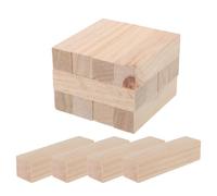 16 Pièces Blocs de Bois Vierges pour Sculpture, Carrés, Pin | Surface Lisse, Veinage de Pin Visible, Réutilisables, pour Ateliers Créatifs et Cours D'art