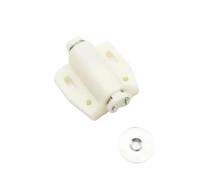 16 pièces bouchon d'armoire forte poussée magnétique for ouvrir l'arrêt tactile amortisseur silencieux tampon de porte placard cuisine aimant poignées invisibles Pour La Porte(Single White)