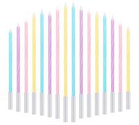 16 Pièces Bougie Anniversaire, 14.5 cm Bougie Longue, Longue Minces Bougies D'anniversaire, Bougies Anniversaire Adulte, Enfant, Pour La Décoration De Fête De Mariage D'anniversaire (Spirale)