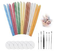 16 Pièces Bougie Oreille Nettoyante Bougies D’Oreilles Nettoyage Oreille Bougie en Cire Auriculaire Bougie d Oreille Dotée de 6 Disques de Protection Détendez-Vous Et Nettoy
