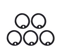 16 Pièces Cercle de Silence pour Chien en Silicone Noir, Rond