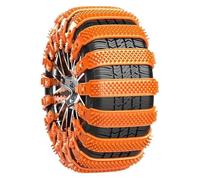 16 Pièces Chaînes à Neige pour Voiture pour Volkswagen SpaceFox Latin America 2015 - Kombi MPV, Pneus de Neige D'urgence,Traction For Vehicle Stability pour Pneus 165-245mm,Orange