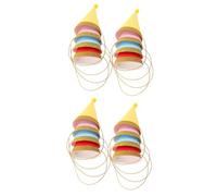 16 Pièces Chapeau de Fête Anniversaire, Cône Décoratif | Papier et Feutre, Usage pour Fêtes et Photos, Nettoyage Simple, Mise en Place Facile