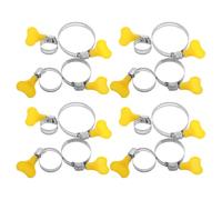 16 Pièces Collier de Serrage Inox à Poignée Réglable | Acier Inoxydable, Serrage et Desserrage Faciles, Design Simple et Élégant, Usage Polyvalent, Style Américain