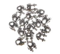 16 Pièces Colliers de Serrage en U pour Câble Acier, Inoxydable | Charge Sécurisée, Câble, Filin, Gréement, Réutilisable, Surface Lisse sans Bavure, Argenté