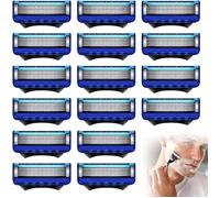 16 Pièces Compatible Avec Fusion 5,Lame Rasoir Compatible Avec Fusion 5,Lames Compatible Avec Fusion 5,Rasage Manuel,Lames de