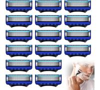 16 Pièces Compatible Avec Gillette Fusion 5,Lame Rasoir Compatible Avec Gillette Fusion 5,Lames Compatible Avec Gillette Fusion 5,Rasage Manuel,Lames De Rasoir Pour Rasoirs Humides(Q291)