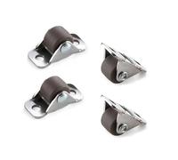 16 pièces, compatibles avec les roulettes droites directionnelles en caoutchouc de 0,5 pouce - Roues dissimulées for boîtes de rangement, machines à café, plateaux et meubles cachés(1)