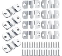 16 Pieces Concealed Recessed Mounting Brackets,Heavy Duty Interlocking Suspension Brackets,Furniture Connector,Stainless Steel Wall Hanging Hardware for Photos,Mirrors,Picture Display