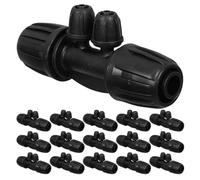16 Pièces Connecteur Irrigation Goutte à Tuyau PE 16pe | Raccords à Barbes, Distribution Ciblée, Économie D'eau, Jardin et Pot de Fleurs, Usage Agricole