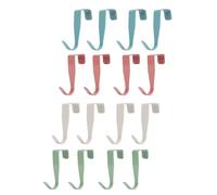 16 pièces crochets de porte en acier inoxydable crochet de suspension organisateur de porte d'armoire pour vêtements serviettes chapeaux sacs gain de place durable antirouille