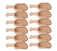 16 Pièces Cuillère à Mesurer en Bois de Hêtre Mini 3,14 Pouces | Grain , Beige, Résistante à Déformation, pour Feuilles de Thé et Sel de Bain