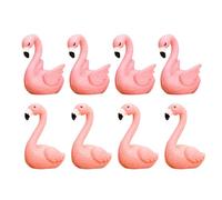 16 Pièces Décoration de Gâteau Flamant Rose Mini en Pvc, Ornement | Deux Styles Différents, Usage pour Jardin et Salon, Figurine Non Comestible, Ne Pas Mettre au Four