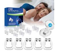 16 Pièces Dispositif Anti-Ronflement,Dilatateur Nasal Réutilisable,Aide à Respirer Facilement Pendant le Sommeil, Antironflement Efficace,Une solution simple pour les ronfleurs